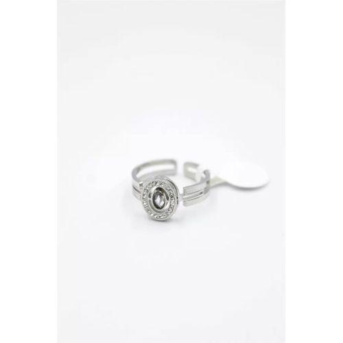 6'lı Yuvarlak Taşlı Yüzük - Gümüş