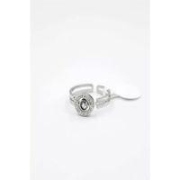 6'lı Yuvarlak Taşlı Yüzük - Gümüş