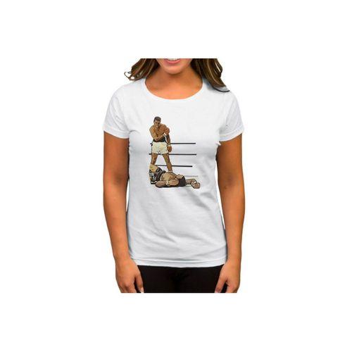 Muhammed Ali Winning Fighter Beyaz Kadın Tişört