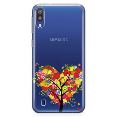 Samsung Galaxy M10 Kılıf Kalp  Meyve Ağacı Arka Kapak Koruma Desenli Full Koruyucu