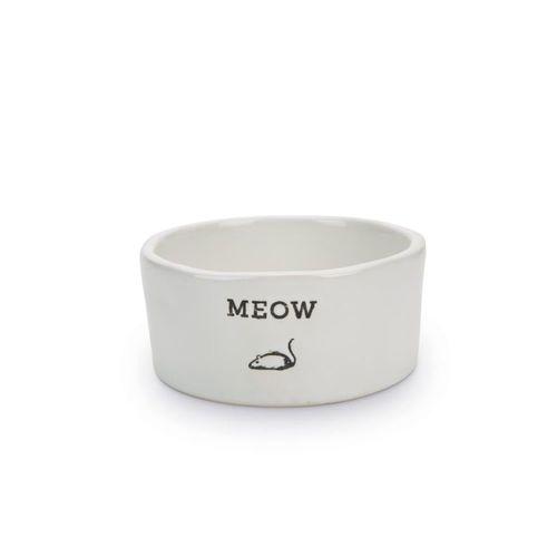Beeztees Kedi Mama Su Kabı, Porselen, Beyaz, 11,5cm, 330ml