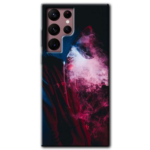 Samsung Galaxy S22 Ultra Kılıf HD Desen Baskılı Arka Kapak - Smoke-Man