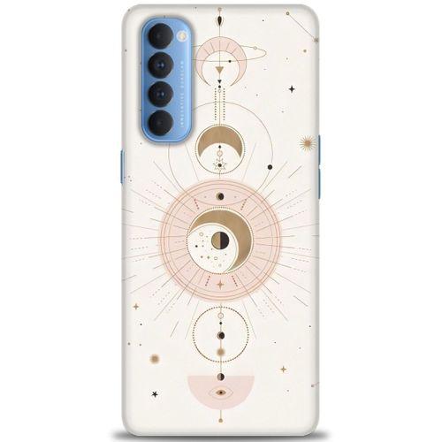 Oppo Reno 4 Pro Kılıf HD Baskılı Kılıf - Evren + Tam Ekran Koruyucu