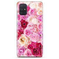 Lopard Samsung Galaxy M51 Uyumlu Kılıf Bahar (47) Crystal Flex Kılıf Güller