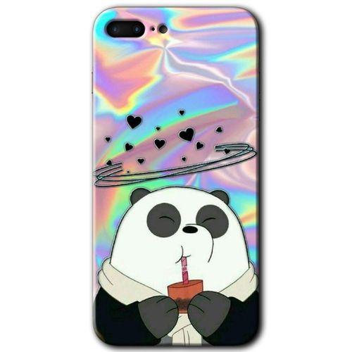 iPhone 8 Plus Kılıf HD Desen Baskılı Arka Kapak - Milkshake Panda