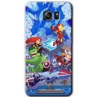 Samsung Galaxy Note 5 Kılıf HD Desen Baskılı Arka Kapak + Temperli Cam - Avengers Cartoon