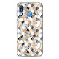 Mermer Desenli (50) Tema Shockproof Kılıf Koyu Gri Samsung Galaxy A40 Kılıf