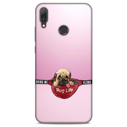 Huawei Y9 2019 Kılıf Köpek Kıyafetleri (5) Koruma Kabı Yavru Pug Çanta