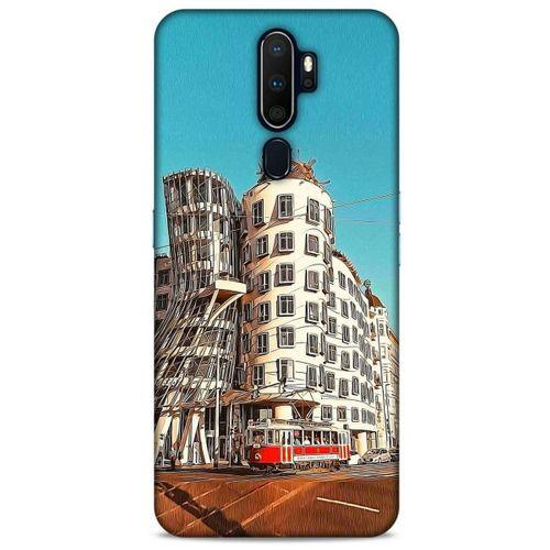 Oppo A9 2020 Kılıf Dünya Mimarisi (35) Fit Design Kılıf The Dancing House Çekya