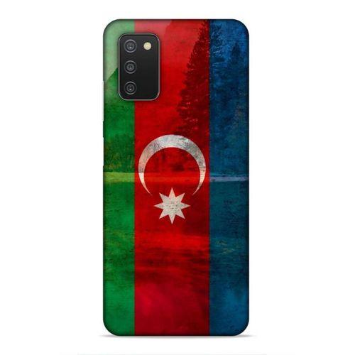 Samsung Galaxy A03s Uyumlu Kılıf Azarbaijan (43) Thin Fit Kılıf Bayrak Manzara