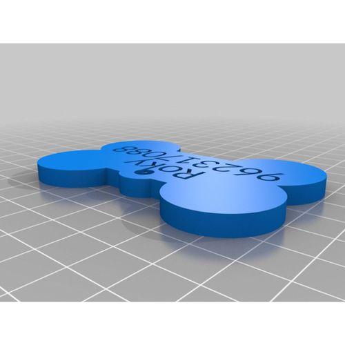 My Customized Güçlendirilmiş Köpek Etiketi 3D Baskı (Bu ürün Sadece Plastik parçadır - Almadan Önce Soru Sorabilirsiniz)