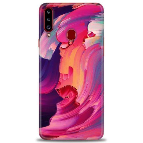 Samsung Galaxy A20S Kılıf HD Baskılı Kılıf - Renkler + Tam Ekran Koruyucu