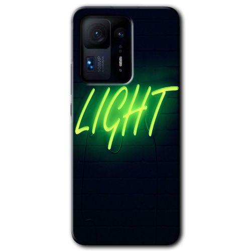 Xiaomi Mi Mix 4 HD Baskılı Kılıf + 9D Tam Ekran Koruyucu - Neon İnscription