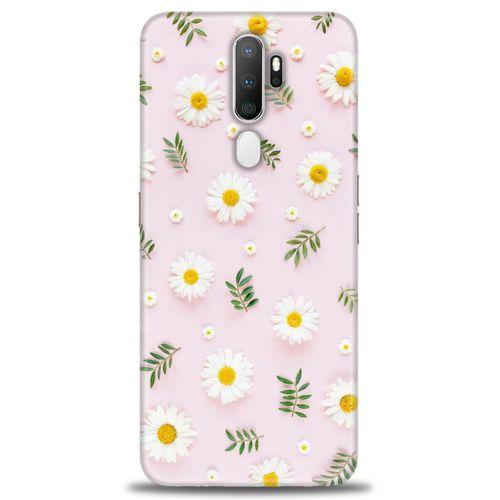 Oppo A9 2020 Kılıf HD Baskılı Kılıf - Papatyalar + Tam Ekran Koruyucu