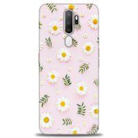 Oppo A9 2020 Kılıf HD Baskılı Kılıf - Papatyalar + Tam Ekran Koruyucu