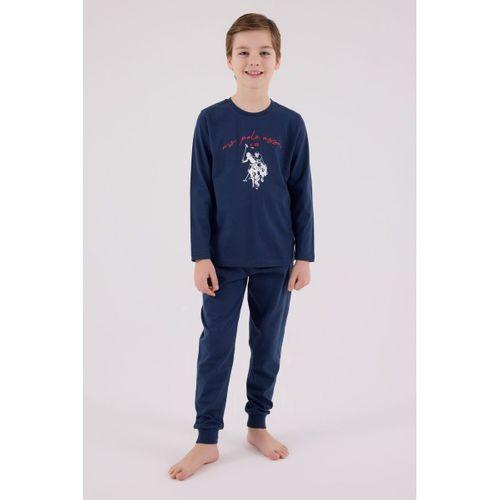 U.S.Polo U.S. Polo Assn Uzun Kol Pijama Takım US2233-4 Koyu İndigo