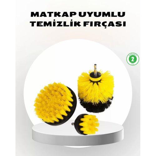 3’lü Matkap Ucu Fırça Seti – Derinlemesine Temizlik, Tüm Yüzeylerle Uyumlu
