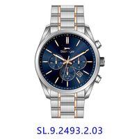 Slazenger SL.09.2493.2.03 Quartz Çelik Rose/Gri Lacivert Kadran 42 mm Erkek Kol Saati