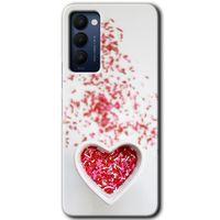 Tecno Camon 18P Kılıf HD Desen Baskılı Arka Kapak - Kalpli Şekerleme