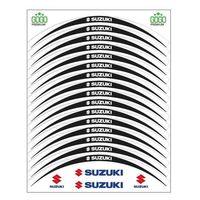 SEVGENT Beyaz Siyah Suzukı Uyumlu Reflektörlü 1 Set Jant Şeridi