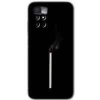 Redmi Note 11 4G Kılıf HD Desen Baskılı Arka Kapak - Sönmüş Kibrit