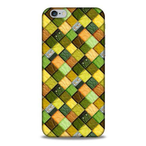 Apple Iphone 6S Kılıf Patchwork (49) Ultra Silikon Kılıf Sarı Yeşil
