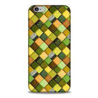 Apple Iphone 6S Kılıf Patchwork (49) Ultra Silikon Kılıf Sarı Yeşil