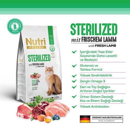 Nutri Feline Sterilised Kuzu Etli 10kg Kuru Kedi Maması