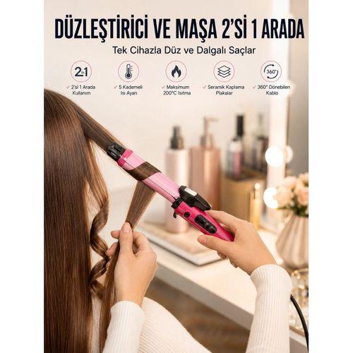 Saç Düzleştirici Ve Maşa İkili Saç Şekillendirici  kopya