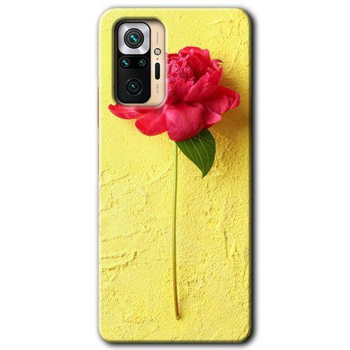 BeRa Aksesuar Xiaomi Redmi Note 10 Pro Kılıf Baskılı Kapak - Kırmızı Gül +Tam Kaplayan Mat Seramik