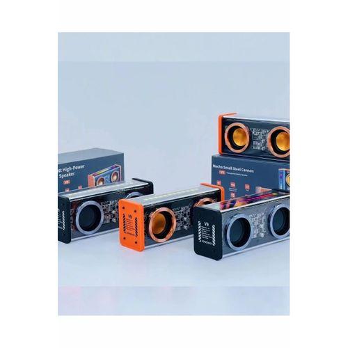 Şeffaf Mecha Müzik Tws Stereo Rgb İşıklı Hoparlör Kablosuz Bluetooth 5.0 Taşınabilir Hoparlör V9