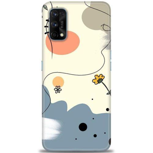 Realme 7 Pro Kılıf HD Baskılı Kılıf - Papatya + Tam Ekran Koruyucu