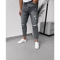 Erkek Füme Yırtık Detaylı Mom Jean