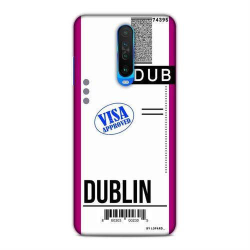 Xiaomi Redmi K30 Kılıf Uçak Bileti Dublin Arka Kapak Koruma Desenli Full Koruyucu