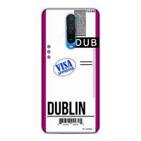 Xiaomi Redmi K30 Kılıf Uçak Bileti Dublin Arka Kapak Koruma Desenli Full Koruyucu