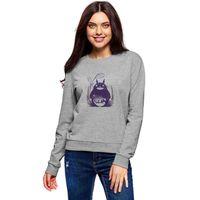 My Neighbor Komşum Totoro Baskılı Gri Kadın Sweatshirt