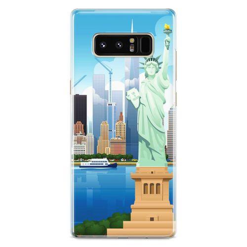 Samsung Galaxy Note 8 Kılıf Özgürlük Heykeli Newyork Arka Kapak Koruma Desenli Full Koruyucu
