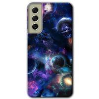 Galaxy S21 FE Kılıf HD Desen Baskılı Arka Kapak - Gezegen Karışımı + Kırılmaz Cam
