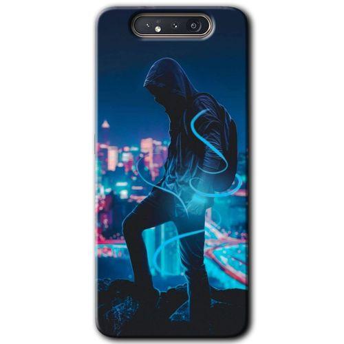 Samsung Galaxy A80 Kılıf Baskılı Kapak - Spill Boy + 5D Tam Kaplayan Cam