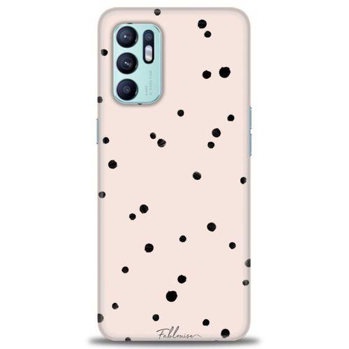 Oppo Reno 6 Kılıf HD Baskılı Kılıf - Puantiye + Tam Ekran Koruyucu
