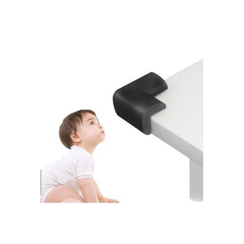 Kendinden Yapışkanlı 10 Adet Siyah Yumuşak Bebek Çocuk Köşe Koruma Masa Sehpa Mobilya Darbe Koruyucu