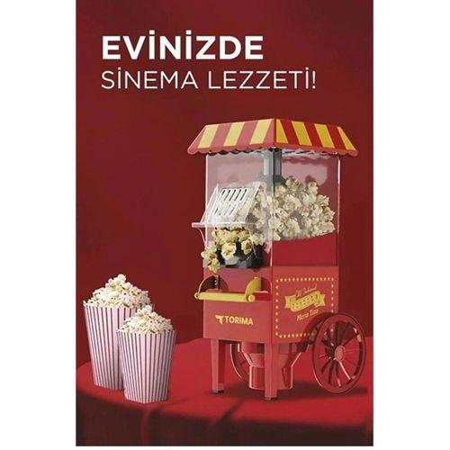 Yağsız Mısır Patlatma Popcorn Makinesi Kırmızı