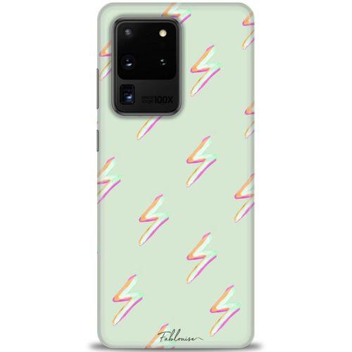 Samsung Galaxy S20 Ultra Kılıf HD Baskılı Kılıf - Şimşekler + Tam Ekran Koruyucu
