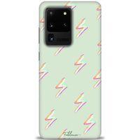 Samsung Galaxy S20 Ultra Kılıf HD Baskılı Kılıf - Şimşekler + Tam Ekran Koruyucu