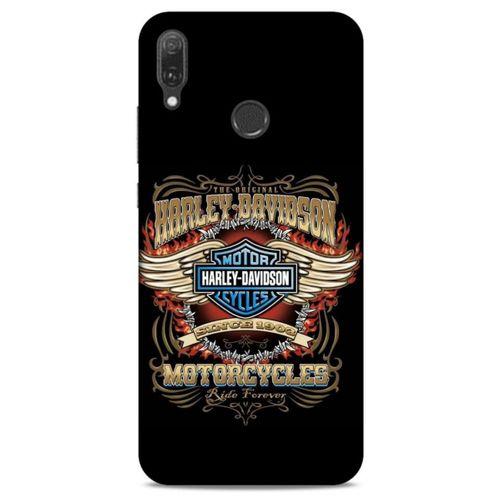 Huawei Y9 2019 Uyumlu Kılıf Motorsiklet (6) Silikon Kılıf Harley Davidson