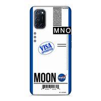 Oppo A92 Kılıf Uçak Bileti Moon Arka Kapak Koruma Desenli Full Koruyucu