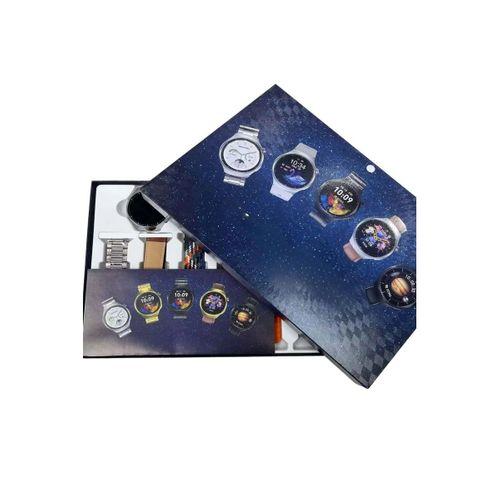 Unısex Yuvarlak Ekranlı 7 Kordonlu Akıllı Saat Gps Destekli Çoklu Kordon Seçeneği