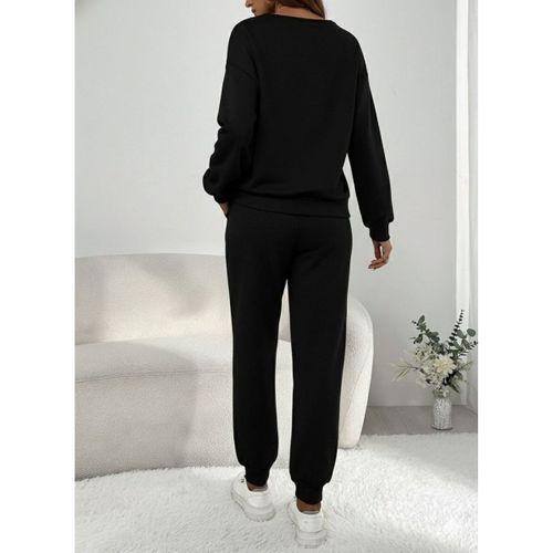 Kadın Uzun Kollu V Yakalı Pulpayetli Viskon Iki Iplik Bluz Ve Pantolon