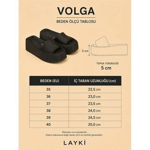 Volga Siyah Renkli Yüksek Taban Lüx Terlik