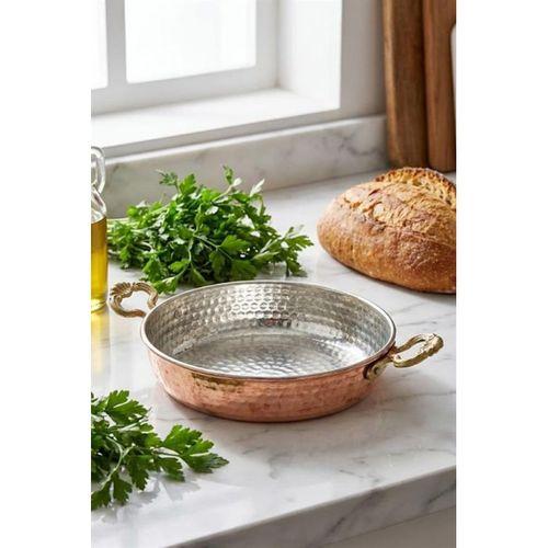 Turna Bakır Soylu Tava 5 No 22 Cm İnce Kırmızı Turna7606-1